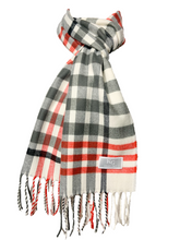 Load image into Gallery viewer, Stripes &amp; Plaid Cashmere Scarf
