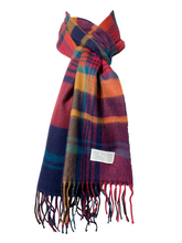 Load image into Gallery viewer, Stripes &amp; Plaid Cashmere Scarf
